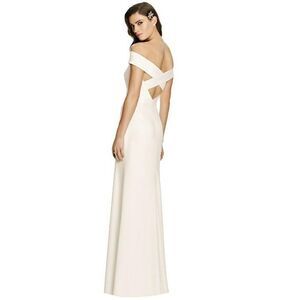 Dessy Collection Off The Shoulder Cross Back Gown
